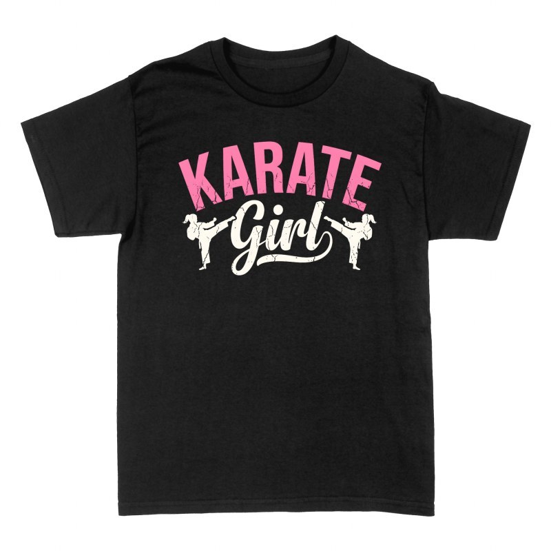 Camisetas: Chica karateca con patada