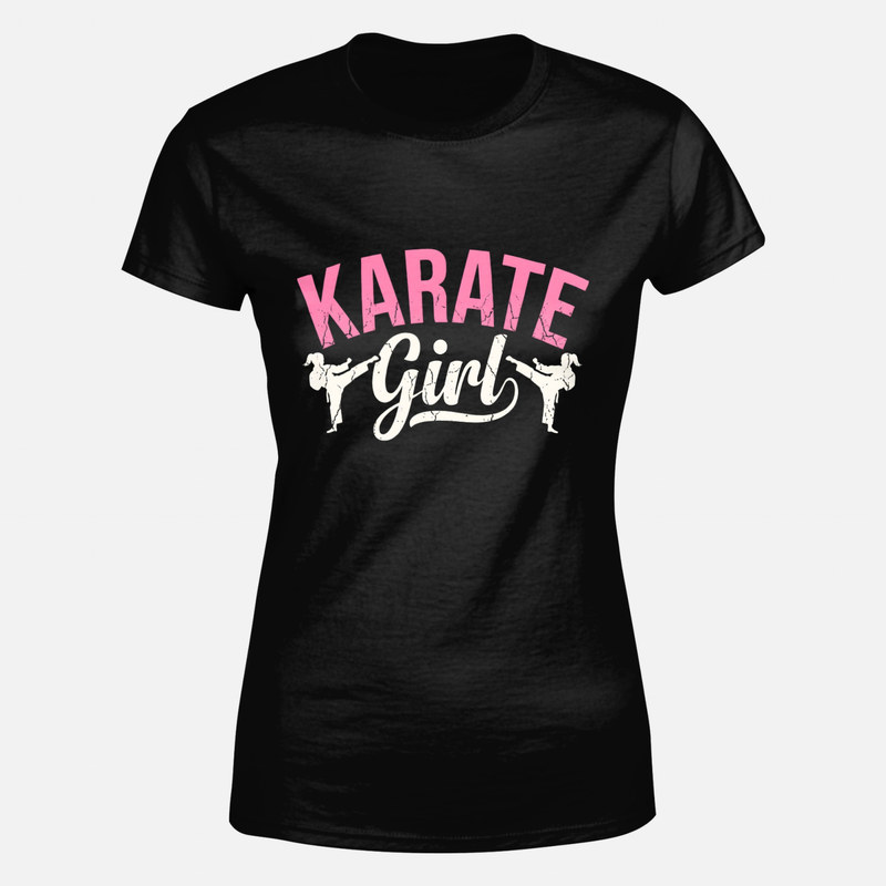 Camisetas: Chica karateca con patada