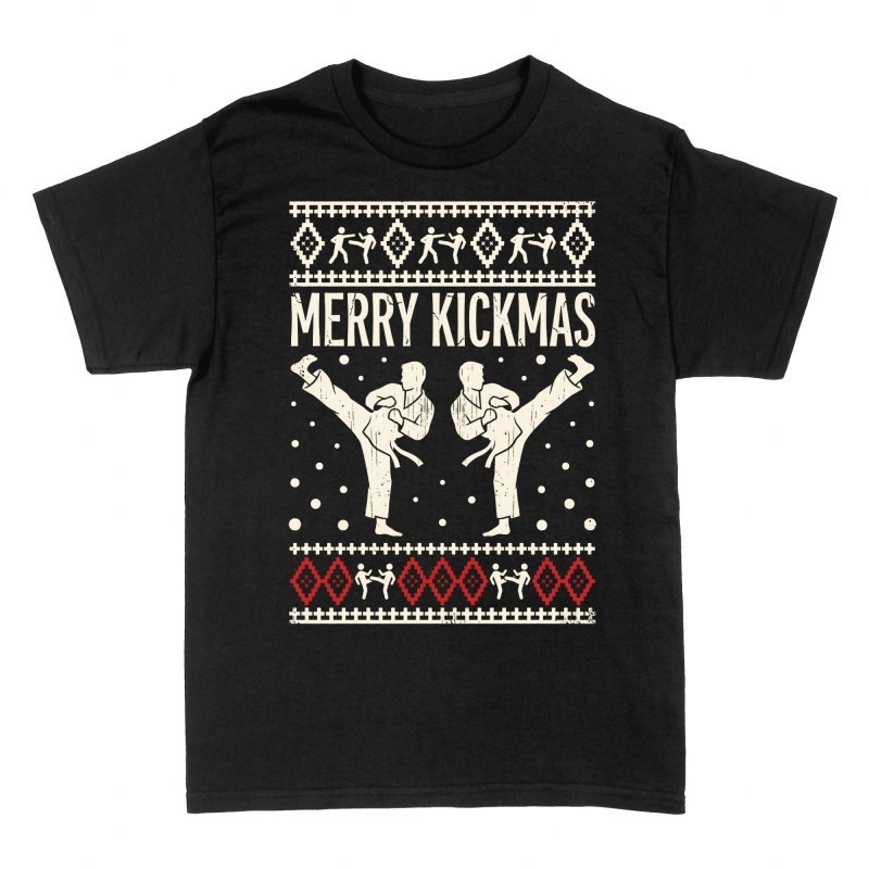 Camisetas: Karateca jersey navide&ntilde;o patada