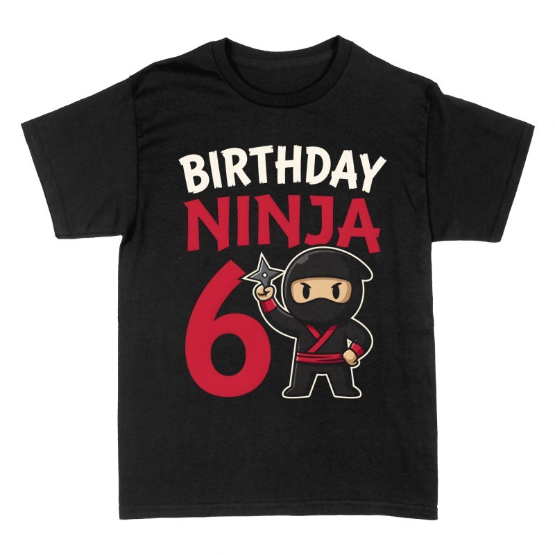 Camisetas: Ninja cumplea&ntilde;os 6 a&ntilde;os