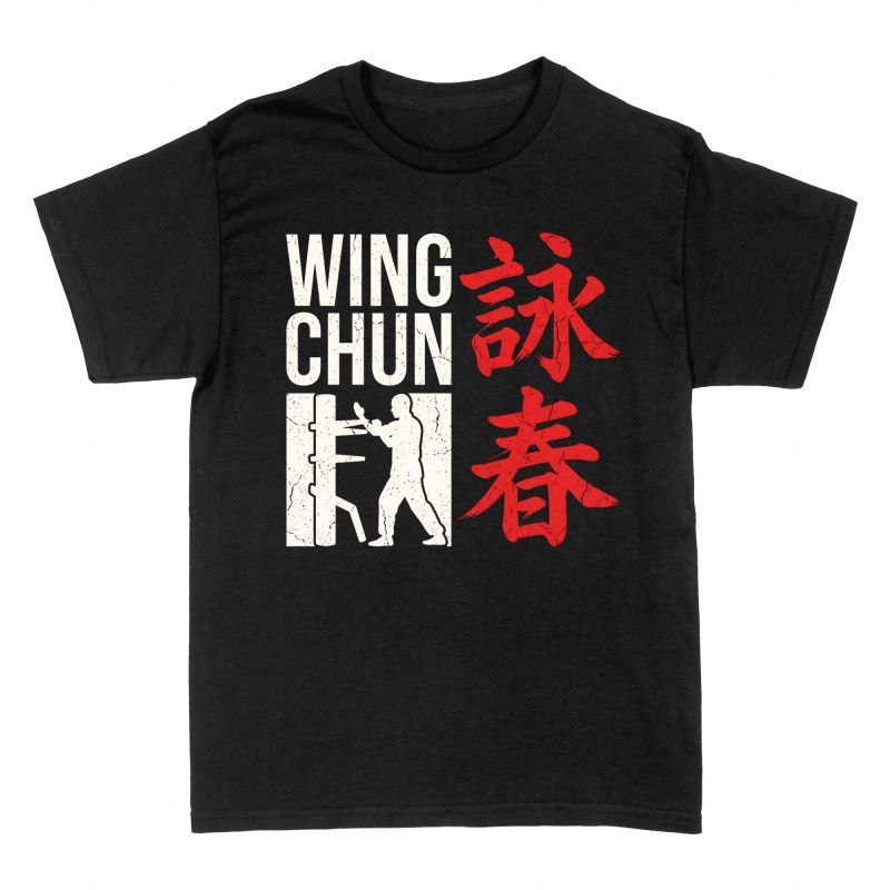 Camisetas: Entrenamiento de Wing Chun con mu&ntilde;eco