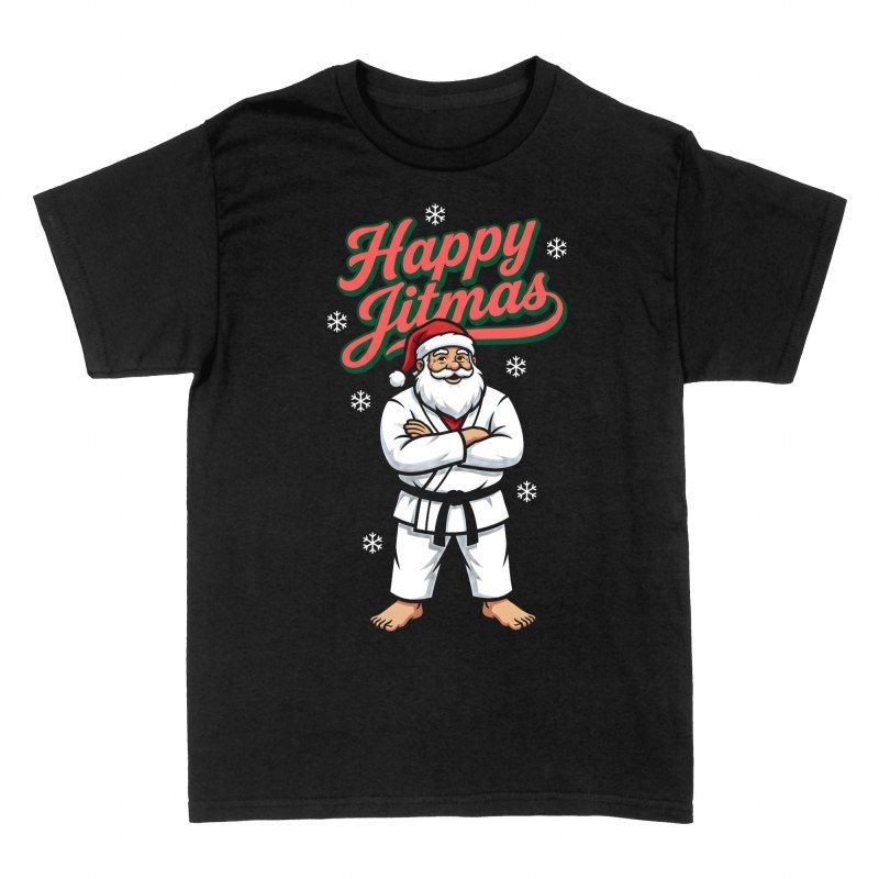 Camisetas: Pap&aacute; Noel jiu-jitsu navide&ntilde;o