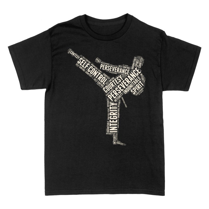 Camisetas: Silueta taekwondo con principios
