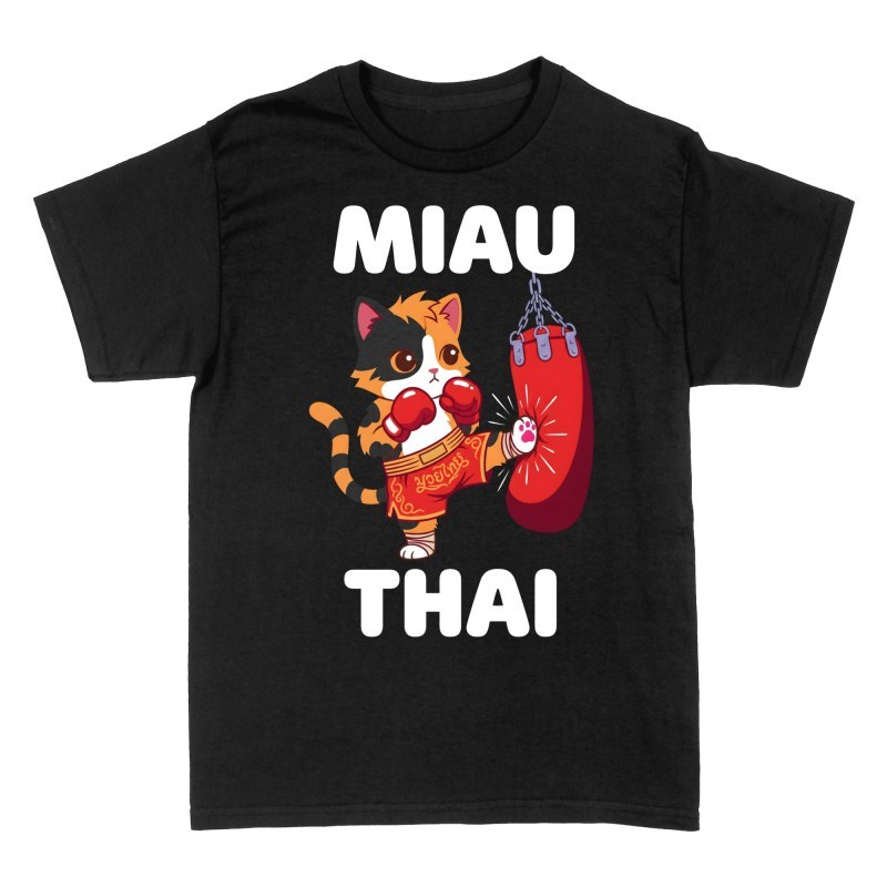 Camisetas: Miau Thai gato boxeador
