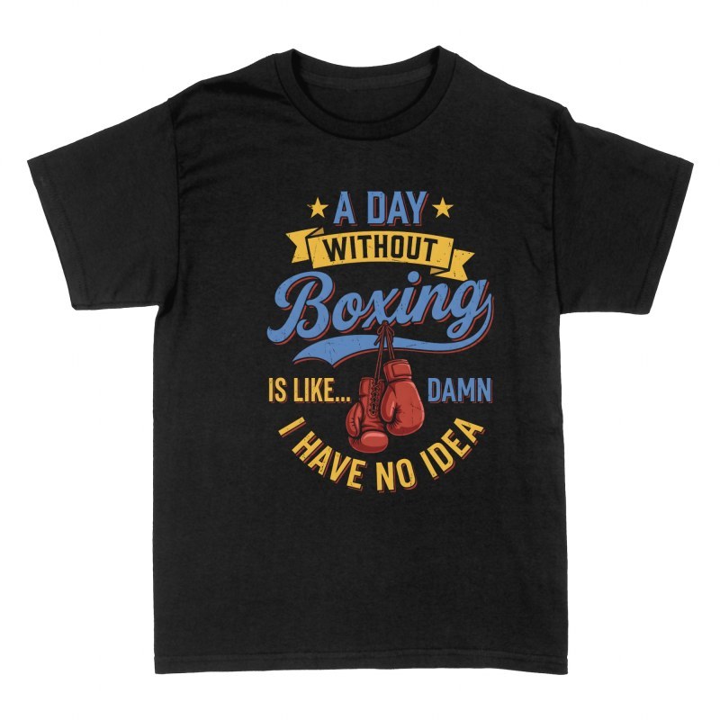 Camisetas: Un d&iacute;a sin boxeo guantes retro
