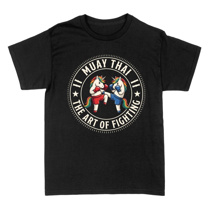 Camisetas: Unicornios peleando Muay Thai
