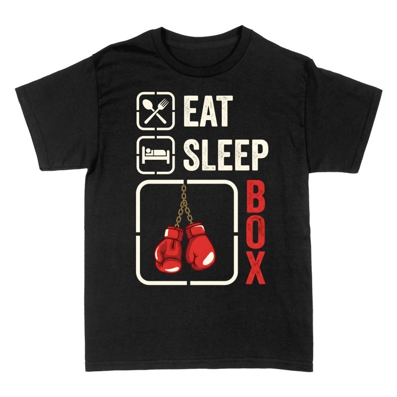 Camisetas: Comer Dormir Boxear con Guantes
