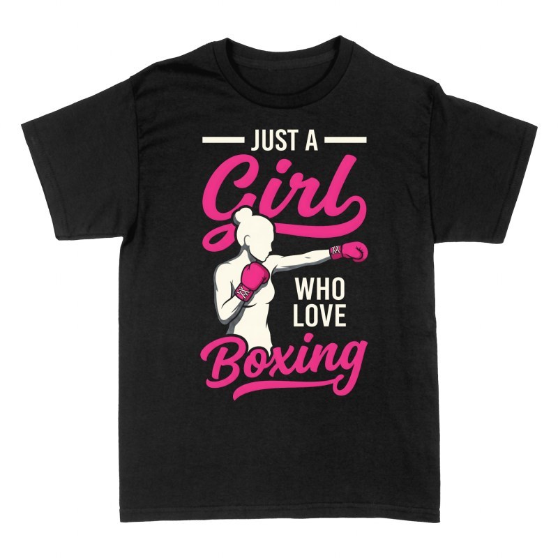 Camisetas: Chica que ama el boxeo