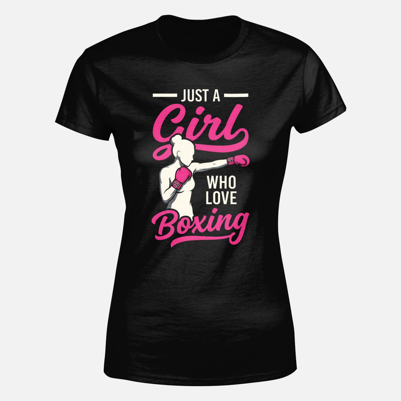 Camisetas: Chica que ama el boxeo