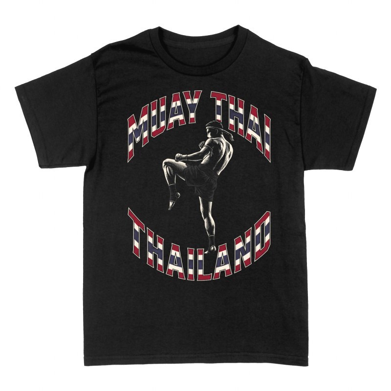 Camisetas: Luchador muay thai bandera Tailandia