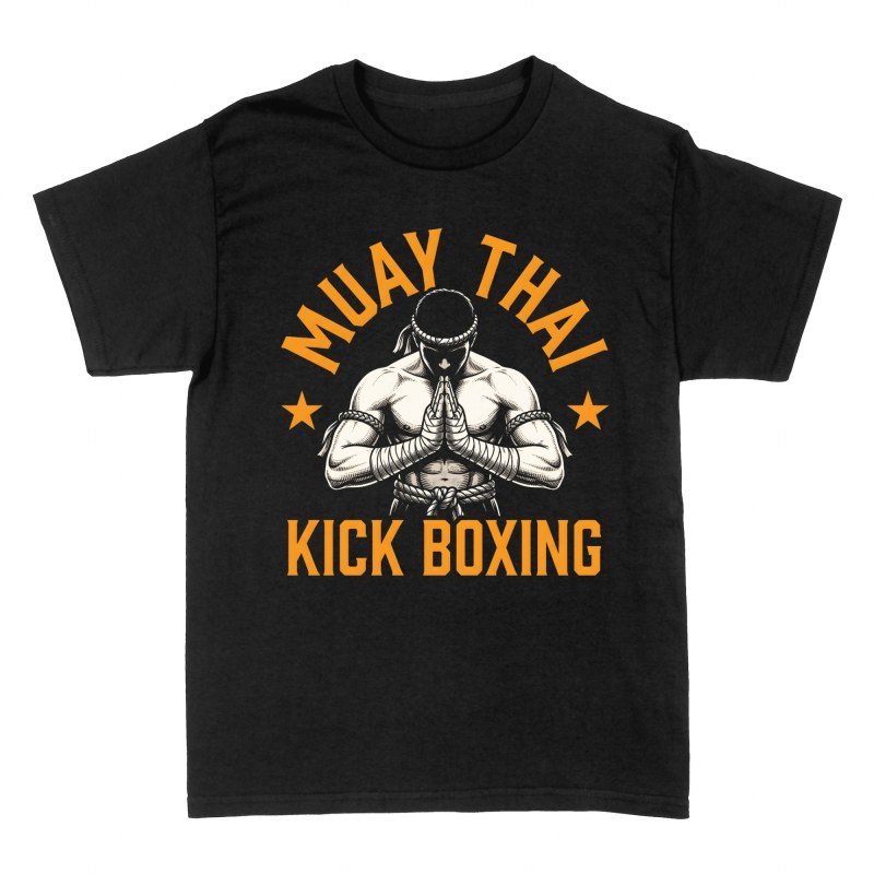 Camisetas: Luchador de Muay Thai en postura Wai