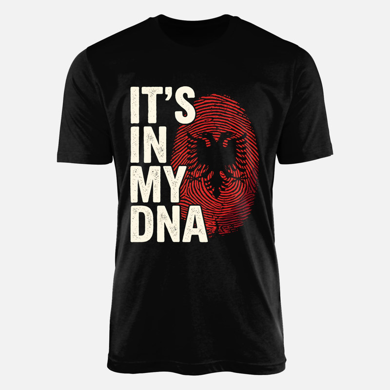 Camisetas: Huella dactilar bandera de Albania ADN