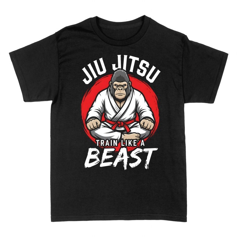 Camisetas: Gorila jiu jitsu meditando