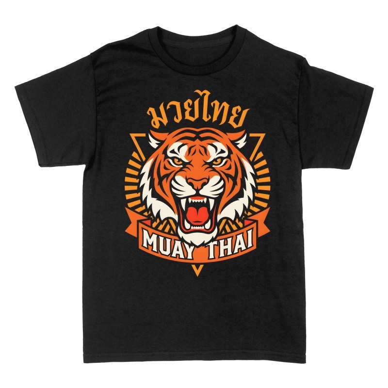 Camisetas: Tigre feroz de muay thai