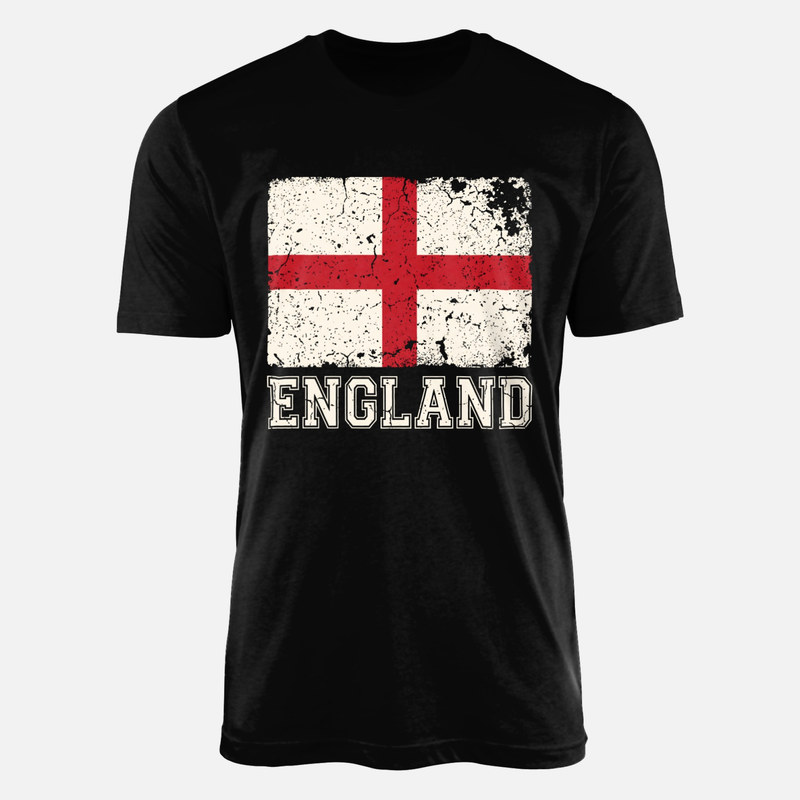 Camisetas: Bandera de Inglaterra vintage desgastada