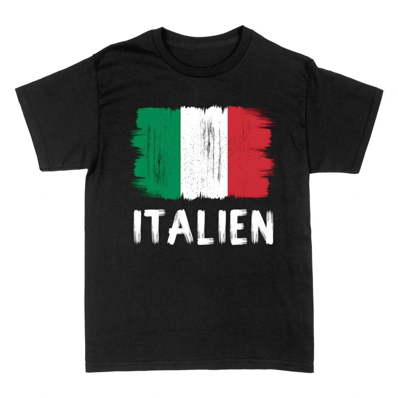 Camisetas: Bandera de Italia efecto pincelada