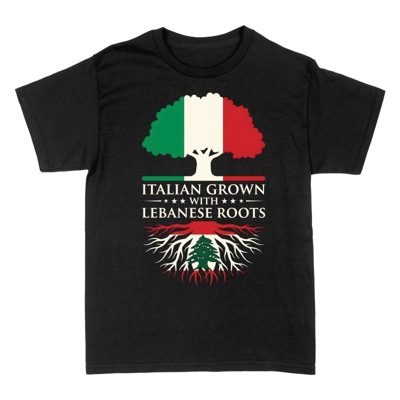 Camisetas: &Aacute;rbol Ra&iacute;ces Libanesas y Crecimiento Italiano
