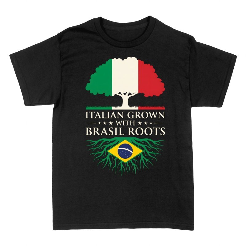 Camisetas: &Aacute;rbol ra&iacute;ces italo-brasile&ntilde;as