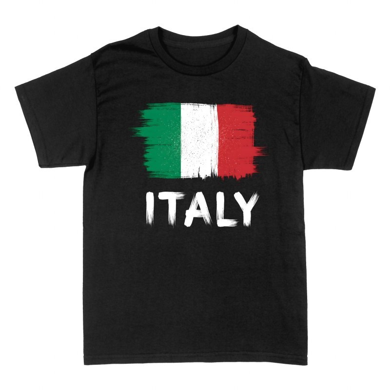 Camisetas: Bandera de Italia efecto pincelada