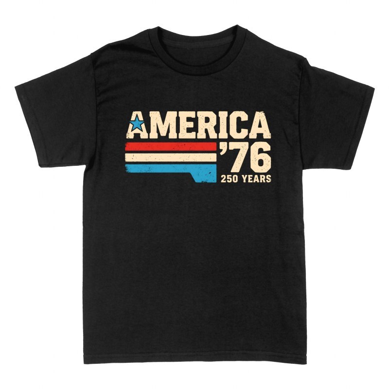 Camisetas: Am&eacute;rica 250 A&ntilde;os Estilo Retro '76