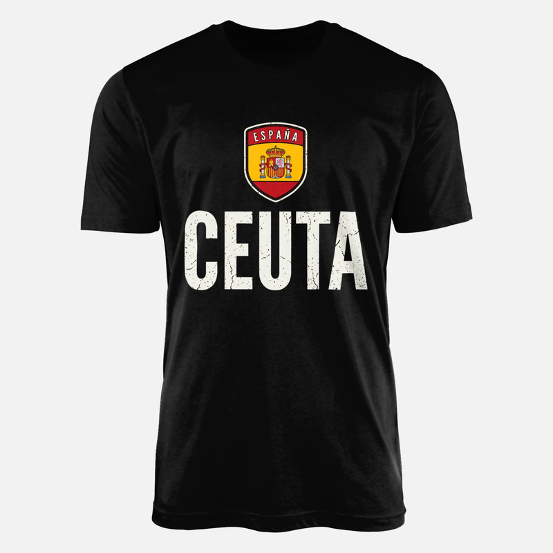 Camisetas: Ceuta y Espa&ntilde;a con dibujo de parche
