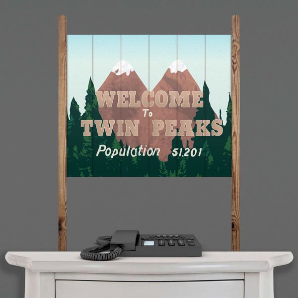Vinilos Decorativos: Cartel Welcome Twin Peaks