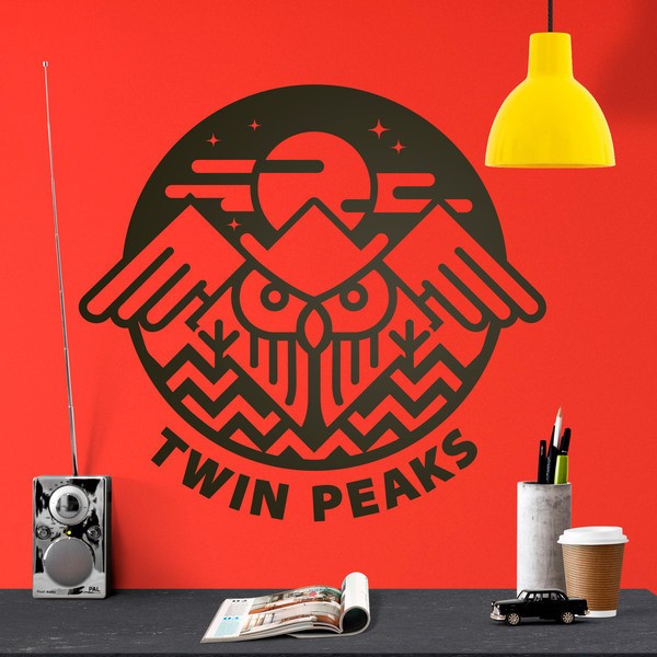 Vinilos Decorativos: Búho y símbolo Twin Peaks