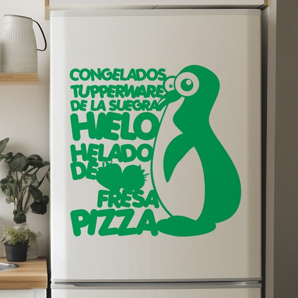 Vinilos Decorativos: Pingüino guardián del congelador