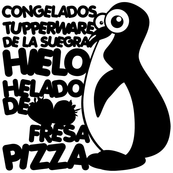 Vinilos Decorativos: Pingüino guardián del congelador