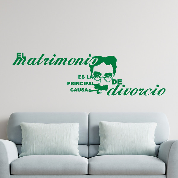 Vinilos Decorativos: Matrimonio Divorcio - Groucho Marx