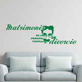 Vinilos Decorativos: Matrimonio Divorcio - Groucho Marx 2