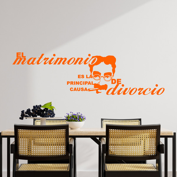 Vinilos Decorativos: Matrimonio Divorcio - Groucho Marx