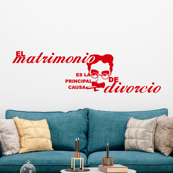 Vinilos Decorativos: Matrimonio Divorcio - Groucho Marx