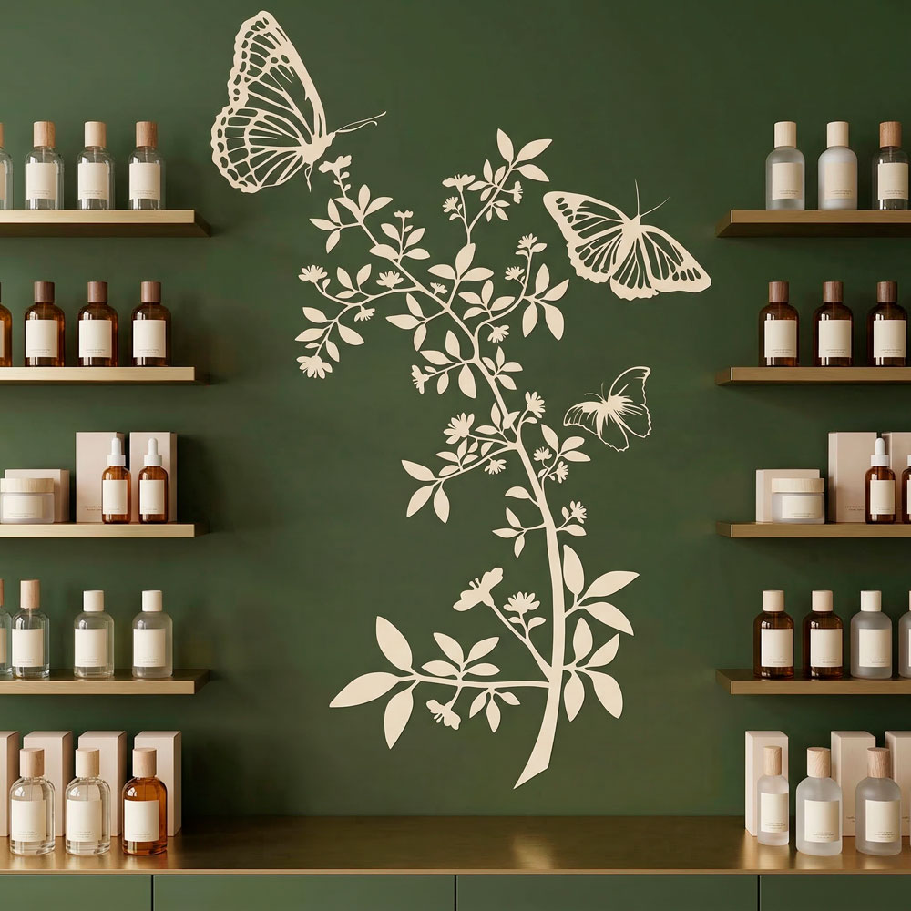 Vinilos Decorativos: Floral Atzureus