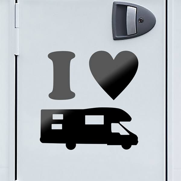 Vinilos autocaravanas: I Love AC caravana