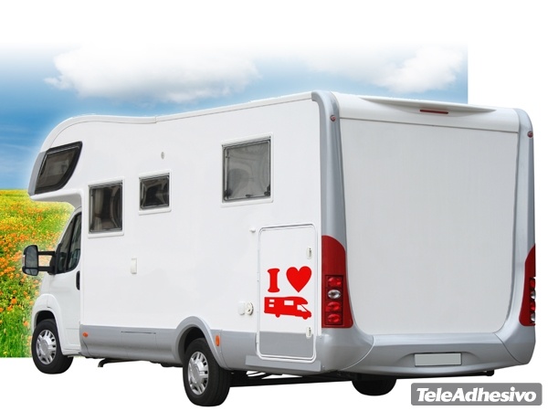 Vinilos autocaravanas: I Love AC caravana