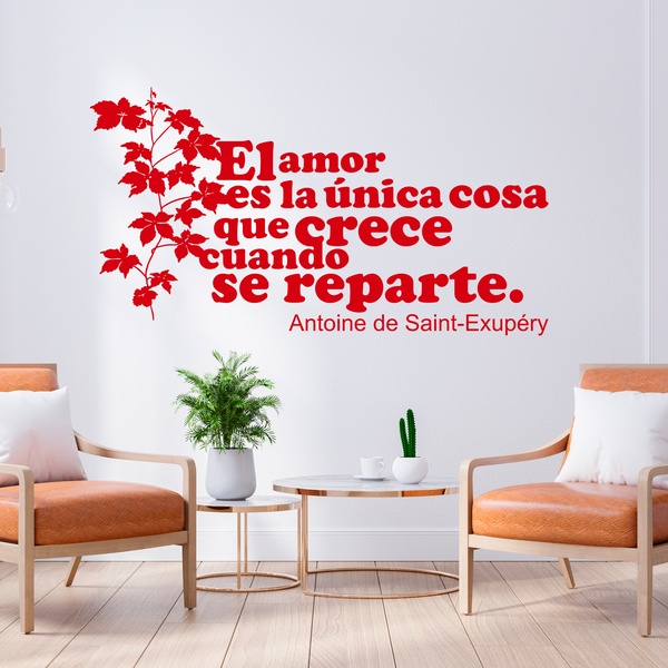 Vinilos Decorativos: Amor Crece Exupery