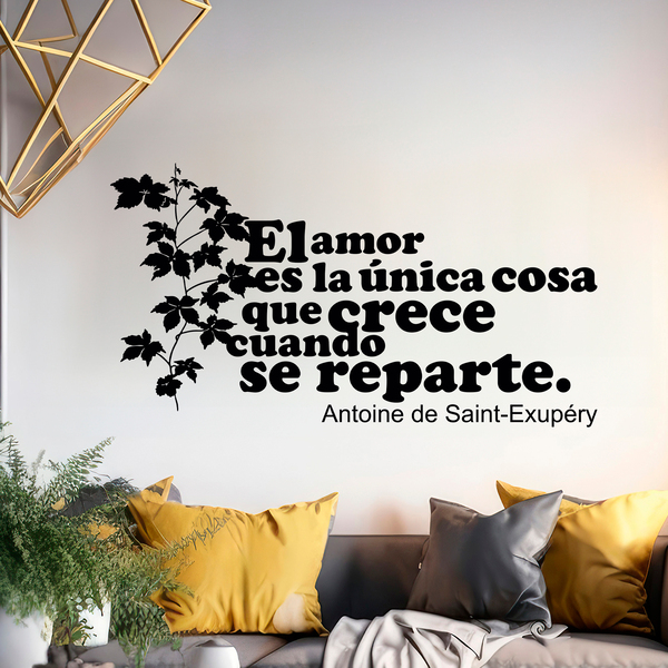 Vinilos Decorativos: Amor Crece Exupery