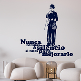 Vinilos Decorativos: Charlot silencio 2