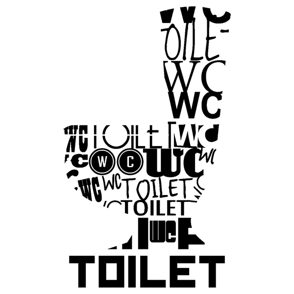 Vinilos Decorativos: Toilet Idiomas