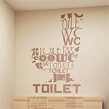 Vinilos Decorativos: Toilet Idiomas 2