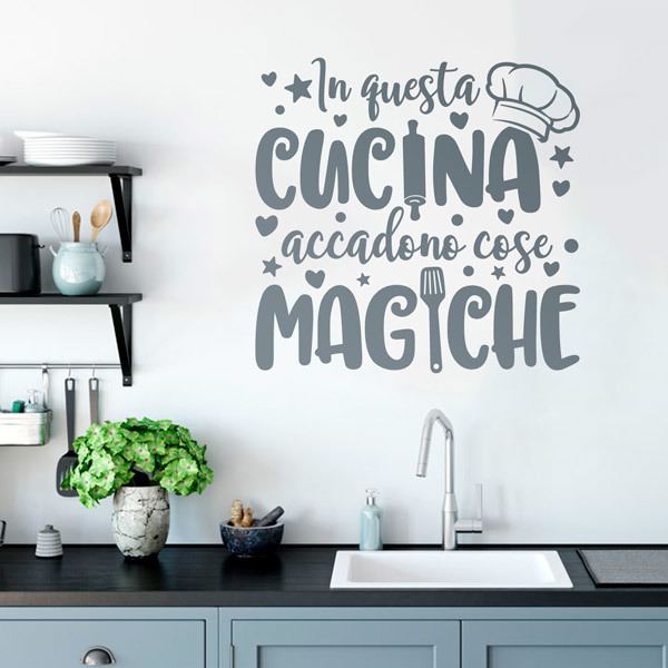 Vinilos Decorativos: Cocina Mágica en Italiano