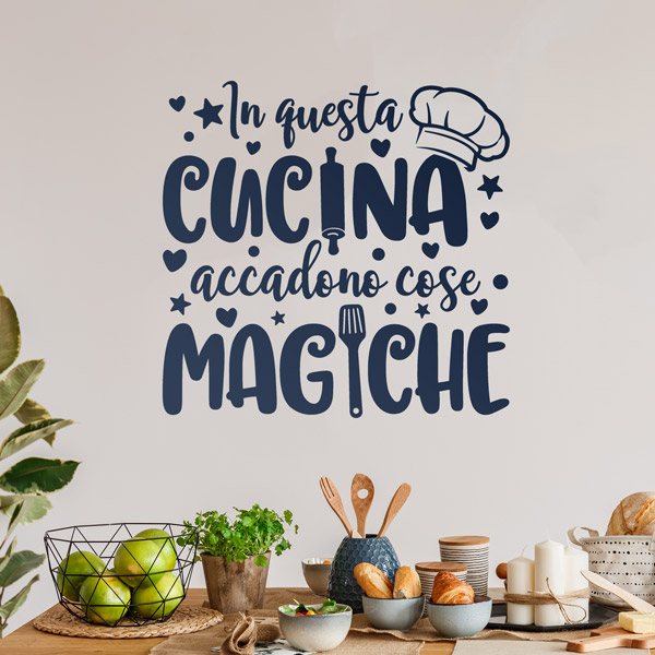 Vinilos Decorativos: Cocina Mágica en Italiano