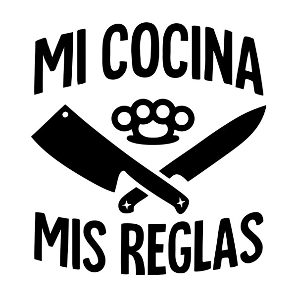 Vinilo Decorativo Letras Frases Reglas En La Cocina Grande