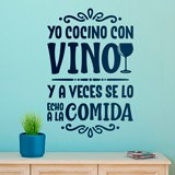 Vinilos Decorativos: Yo Cocino con Vino 2