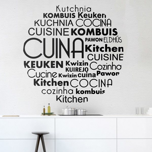 Vinilos Decorativos: Cocina Idiomas en Catalán