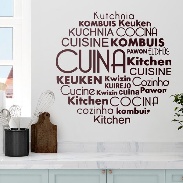 Vinilos Decorativos: Cocina Idiomas en Catalán