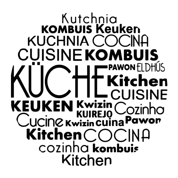 Vinilos Decorativos: Cocina Idiomas en Alemán