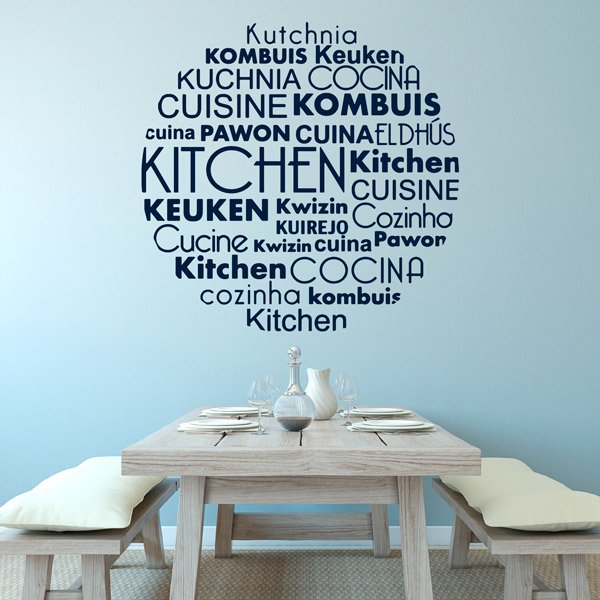 Vinilos Decorativos: Cocina Idiomas en Inglés