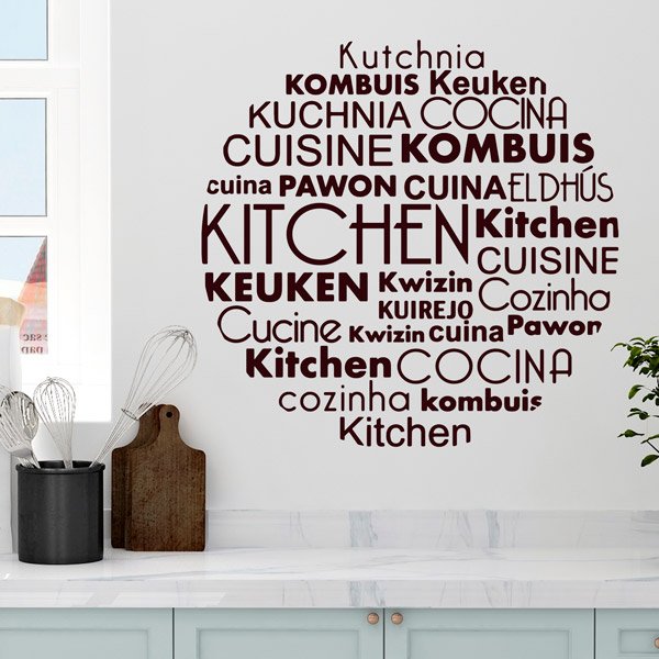 Vinilos Decorativos: Cocina Idiomas en Inglés